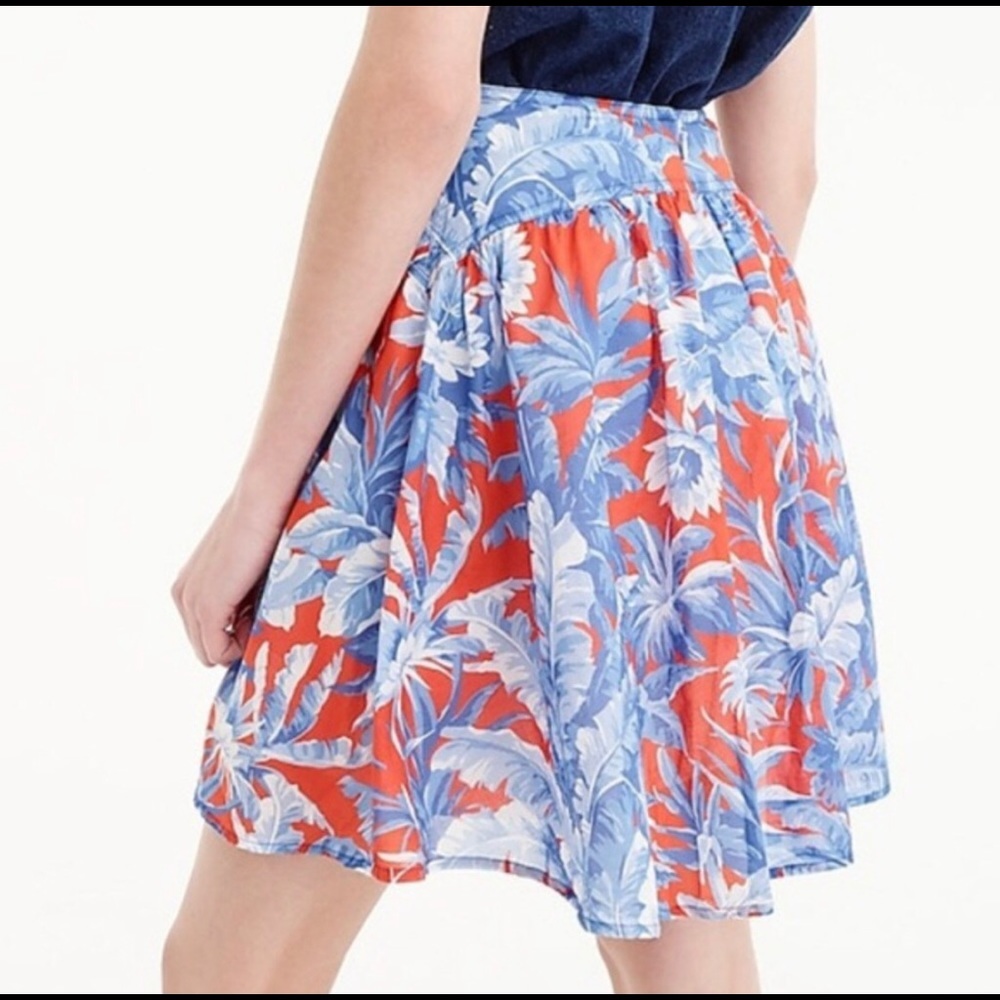 J.Crew Ratti Rio Palm Skirt - Picture 2 of 5